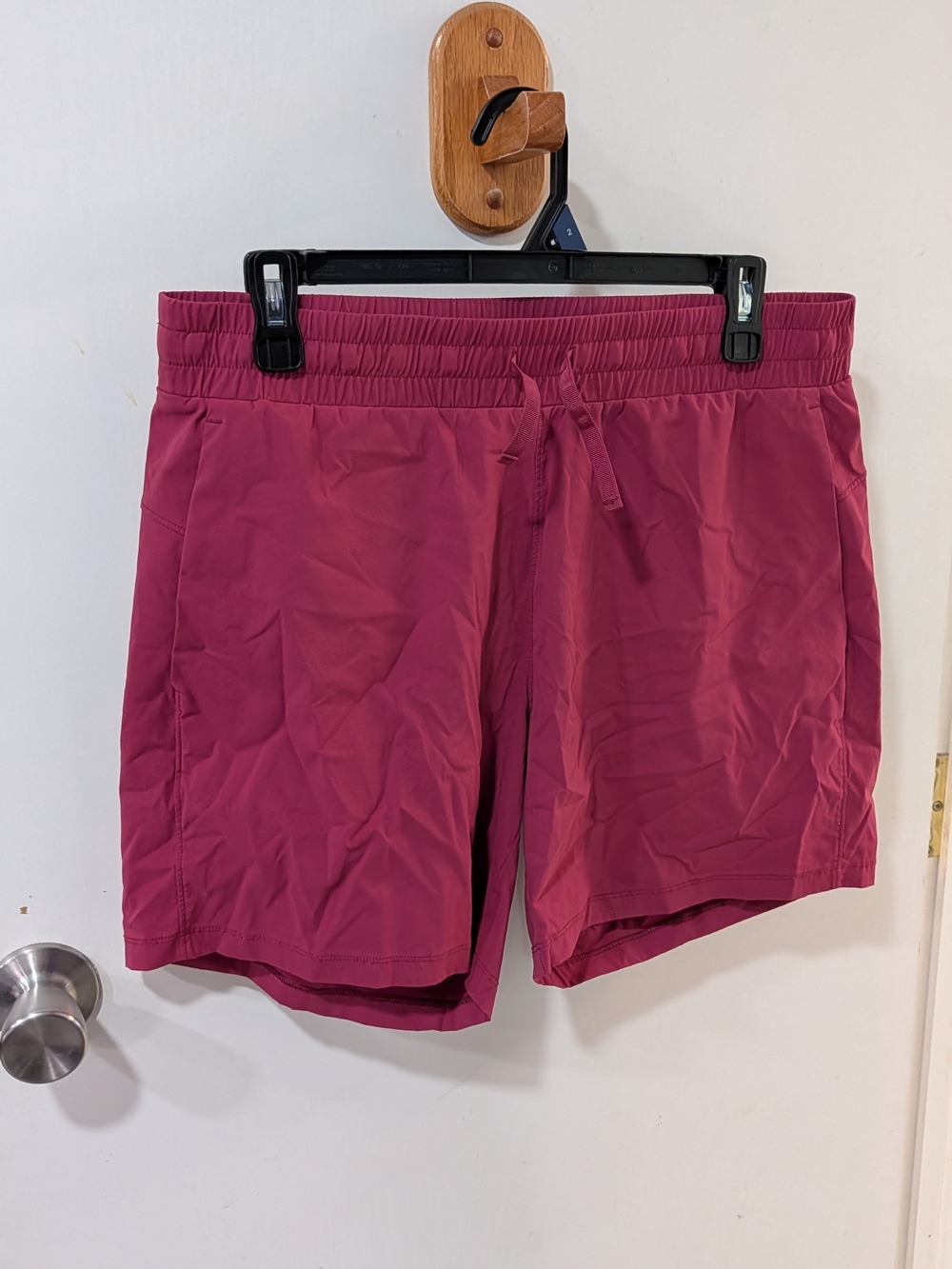 Tuff Athletics Wine Pink Drawstring Athletic Shorts